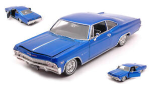 Miniature voiture auto 1:24 Welly Chevrolet Impala Ss 396 Tuning Bleu diecast