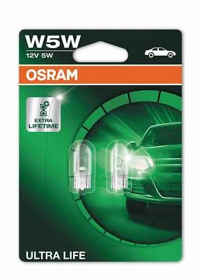 Osram Glassockelbirne Ultra Life 12V W5W 5W 2Stk. - Bild 1 von 3