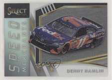 2017 Panini Select Speed Merchants White Prizm /50 Denny Hamlin #S20