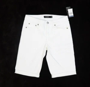 Lauren Ralph Lauren Denim Bermuda Shorts White Wash Rolled Cuff Womens 4 - Picture 1 of 10
