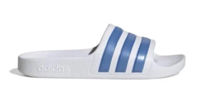 Adidas Adilette Aqua K Slide Boys White UK 12k Flip Flops Pool Shoes - Image 1 of 3