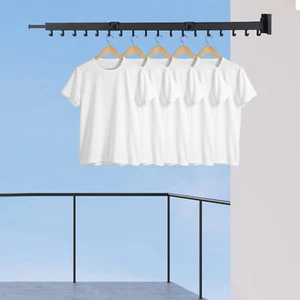 360° Rotating Clothes Hanger Retractable Drying Rack Wall Mounted Laundry Shelf - Picture 1 of 6