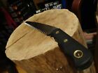 KNIVES OF ALASKA 13" O.A. WOOD SAW SK5 STAINLESS NON-SLIP RUBBER HANDLE LEATHER 