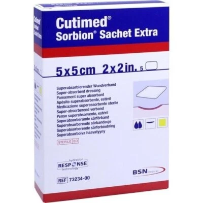 BSN MEDICAL Cutimed Sorbion Sachet Extra Dressing 5cm x 5cm x 5