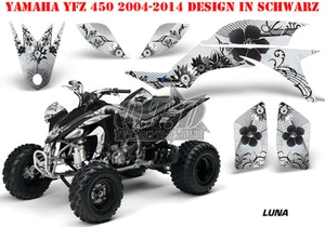 KIT GRÁFICO AMR RACING DECOR ATV YAMAHA YFZ 450 04-14,YFZ 450R LUNA B - Imagen 1 de 4
