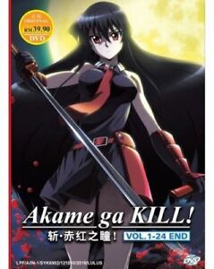 Akame Ga Kill DVD (Vol. 1-24 end) with English Audio