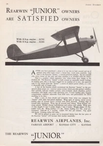 1931 Rearwin Junior Aircraft ad 1/29/2024b - Picture 1 of 1
