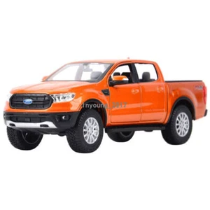 1/27 2019 Ford Ranger Model Car Pickup Truck Diecast Metal Toy Vehicle Orange - Picture 1 of 20