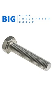 HEXAGON HEAD SCREWS A4 STAINLESS STEEL FULLY THREADED BOLTS M6 M8 M10 M12 - Picture 1 of 1