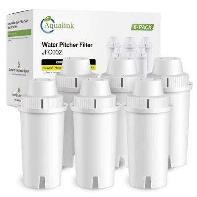 Brita Pitcher Replacement Water Filters 6 Pack White Sealed FREE SHIP Aqualink