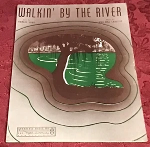 Vintage Sheet Music Walkin’ By The River 1940 - Picture 1 of 2