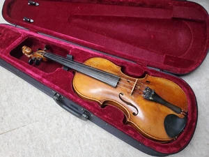 very old, high arched Violin w.human head "Helmer Prague" violon , CRACKED! - Bild 1 von 20