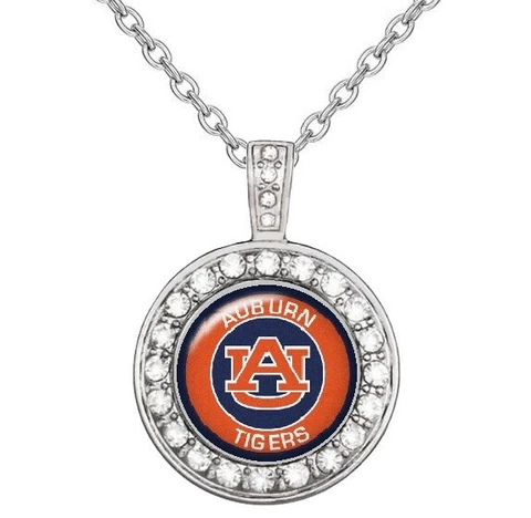 Auburn Tigers Womens 925 Sterling Silver Necklace College Football Gift D18 Cover
