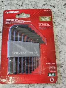Husky 10 Piece Metric Short Arm Hex Key Set With Holder - Picture 1 of 2