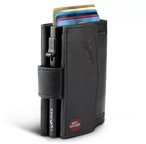 Luxurizz® Slim Wallet with Coin Tray RFID Protection Wallet Wallet Wallet - Picture 1 of 6