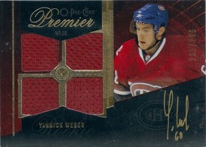 2009-10 OPC Premier #69 Yannick Weber Rookie Auto Jersey /299 JSY AU RC