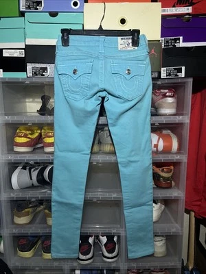 Women’s True Religion Baby Blue Skinny Jeans Size 24 - Image 1 of 4