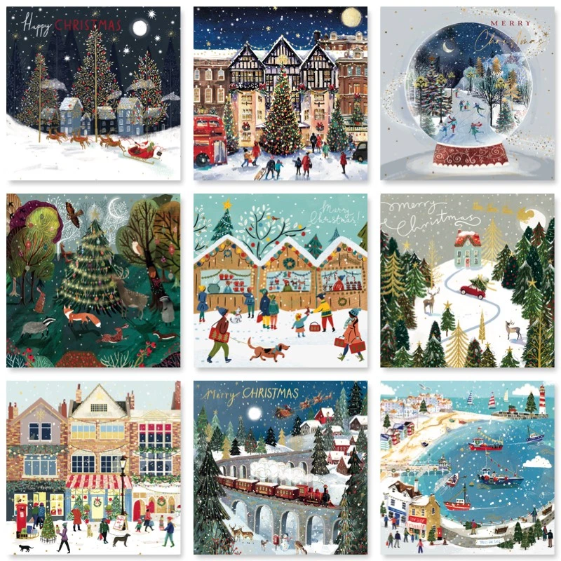 Ling Design Religious Art Weihnachtskarten – 6 Stück Mit Kinderkrippen-Motiv, Premium-Karton