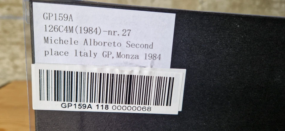 FERRARI 126C4M 2° place Monza GP 1984 Michele Alboreto 1/18 GPREPLICAS!!! - Immagine 1 di 4