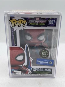 Funko Pop! Marvel #997 Mechstrike Monster Hunters Spider Man Glow Chase W Case - Picture 1 of 7