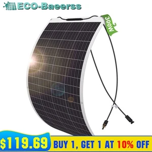 300W 12V Portable Solar Panel Flexible Mono Home Power Camping RV Battery Charge - Picture 1 of 13