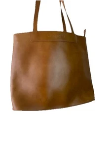 Lamarthe Black Leather Zipper Closure Shoulder Handbag Tote Double Handle - Picture 1 of 12