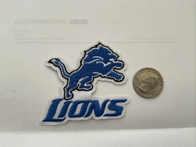 Detroit Lions Embroidered Iron On  Patch 2.75” X 2” - Image 1 of 2