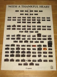 CANON POSTER PLAKAT EVOLUTION STAMMBAUM JAPAN 60 YEARS PEDIGREE HISTORY MINT RAR