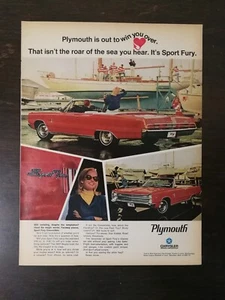 Vintage 1967 Plymouth Sport Fury ganze Seite Original Farbanzeige - Bild 1 von 1