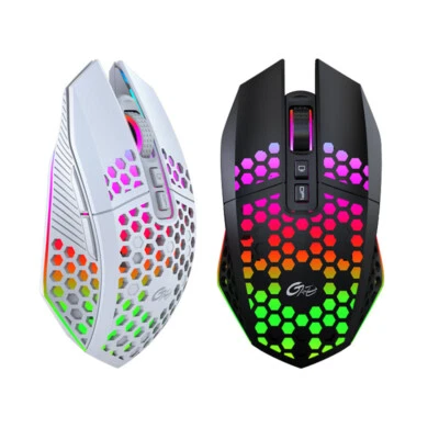 2.4G Wireless Rechargeable  Mouse 8 Keys 1600DPI Ergonomic RGB LED Gaming Mouse - Image 1 of 4