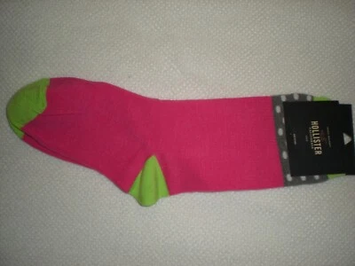 NUEVO CON ETIQUETAS HOLLISTER SUAVE CÁLIDO MULTICOLOR VINTAGE CALCETINES CLÁSICOS ROSA  Foto 1 de 2