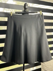 Loft Ann Taylor A Line Skirt Petite Size 12P Black Side Zip Flare - Bild 1 von 6