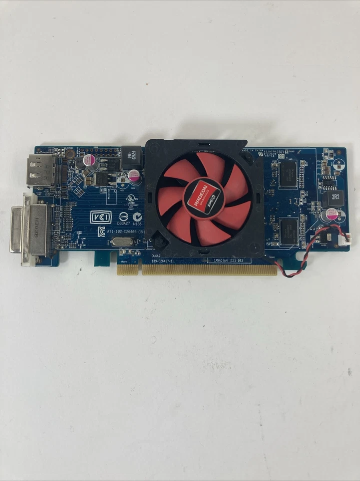 AMD Radeon HD 6450 1GB Video Card C264 DVI+DP SFF LP ATI-102-C26405(B) - Image 1 of 4