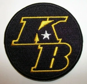 Kobe Bryant KB Los Angeles Lakers bestickter PATCH ~ 2 5/8" rund ~ bügeln oder nähen - Bild 1 von 1
