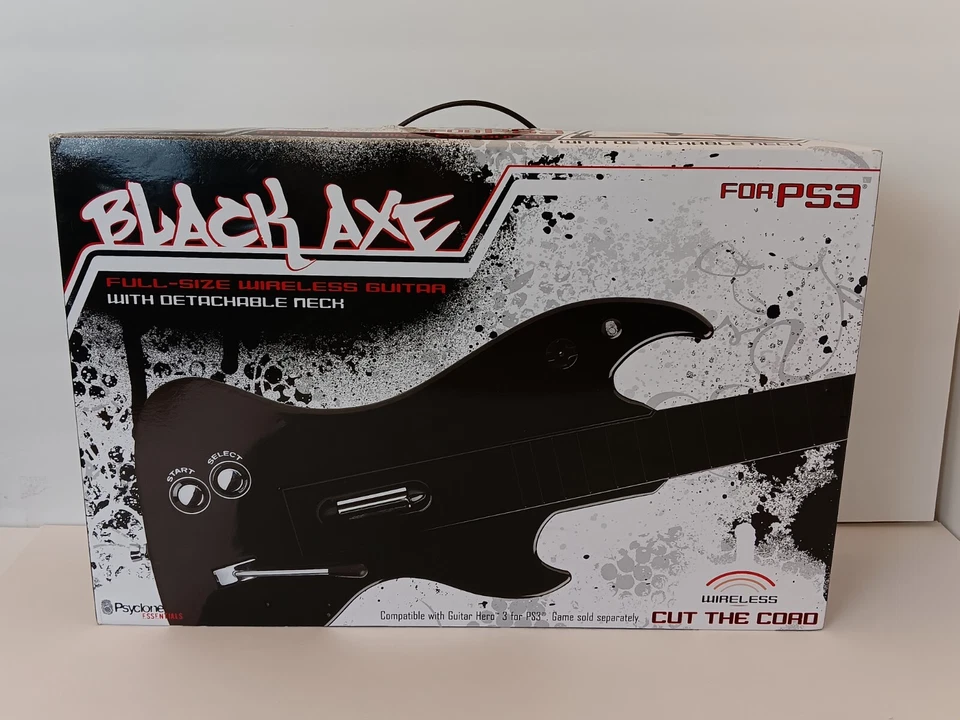 Psyclone Essentials Black Axe Wireless Guitar PlayStation 3/PS3-PSE3300 SEALED  - Image 1 of 4