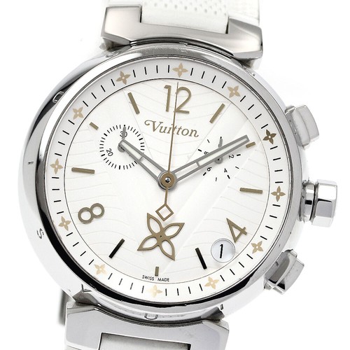 LOUIS VUITTON（LV） LOUIS VUITTON Tambour New Wave QA093 Cronografo Quadrante Bianco Quarzo Uomo_885379