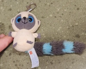 AURORA WORLD~YOO HOO & FRIENDS CLIP ON~KEY CHAIN~LEMUR CREAM BLUE MINI PLUSH GUC - Picture 1 of 14