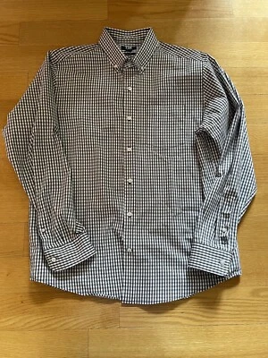 CUTTER & BUCK MENS Easy Care Check  Dress Shirt SZ L - Image 1 of 4