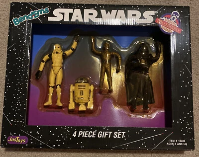 NEW Star Wars Bend-Ems 4 Piece Gift Set by Just Toys 1993 - VADER R2-D2 -B4 - Image 1 of 2