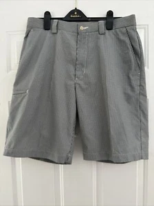 Pro Tour Coolplay Black & White Mini Check Golf Shorts - Size 34 - Picture 1 of 3