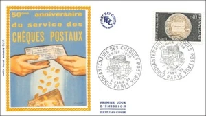 50. Aniversario de la Chequera Correos - París - 1968 - FDC - Imagen 1 de 1