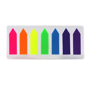 Shaped Page Marker Colorful Index Tabs Fluorescent Sticky K5J9 - Picture 1 of 9