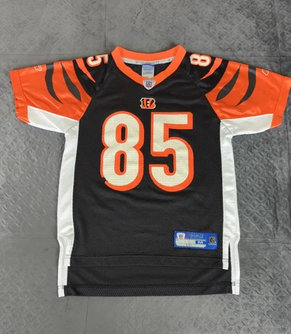 Chad Johnson Cincinnati Bengals Jersey Reebok Boys Youth Medium 10 12 Black Cover