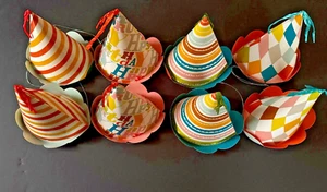 Williams Sonoma Outlet  Birthday Party Paper Hats  Set Of 8 - Picture 1 of 2