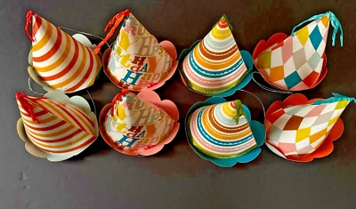 Williams Sonoma Outlet  Birthday Party Paper Hats  Set Of 8 - Image 1 of 2