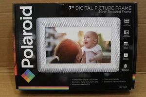 Brand New Polaroid 7" Digital Picture Frame (Silver) PDF-750ST - Picture 1 of 3