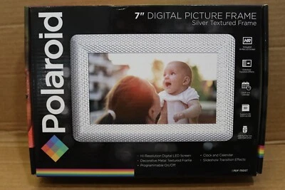 Brand New Polaroid 7" Digital Picture Frame (Silver) PDF-750ST - Image 1 of 3