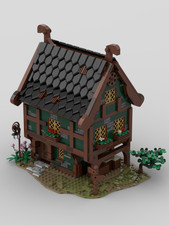 Lego MOC Medieval merchant store - based on Medieval Blacksmith 21325