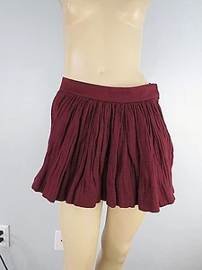 MINI FALDA ISABEL MARANT CRINKLE BORGOÑA TALLA 1 - Imagen 1 de 5