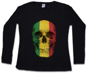 KLASSISCHES BOLIVIEN TOTENKOPF FLAGGE DAMEN LANGARM T-SHIRT Fahne Bolivien - Bild 1 von 1